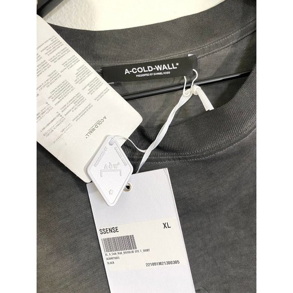 A-Cold-Wall Dissolve Dye Tee A Cold Wall Box Logo Gray Mens Size Large Oversized - Picture 4 of 5